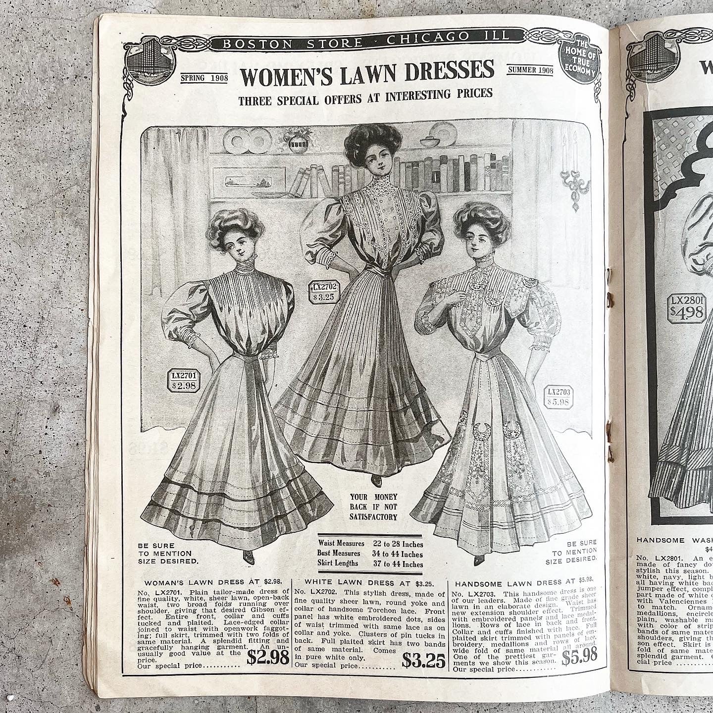 1908 Spring & Summer Catalog | Boston Store Chicago