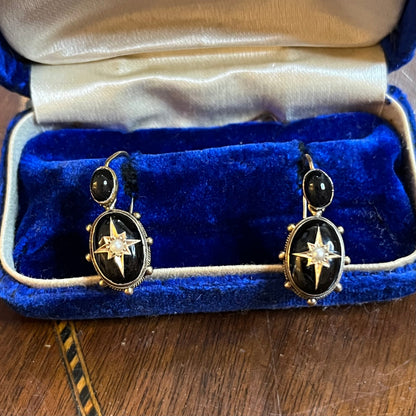 Reserved - 14k Gold 1870s Earrings