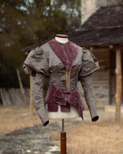 c. 1890s Belted Gigot Sleeve Bodice