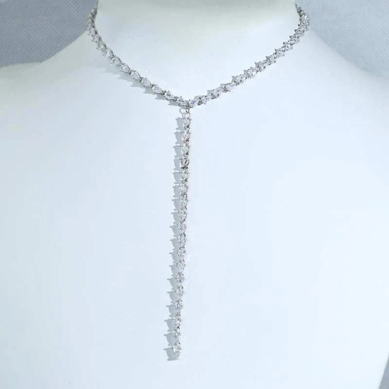New Arrival Unique Sexy Tennis Chain Wedding Engagement Necklace 5A TeThe Plug