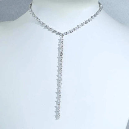 New Arrival Unique Sexy Tennis Chain Wedding Engagement Necklace 5A TeThe Plug