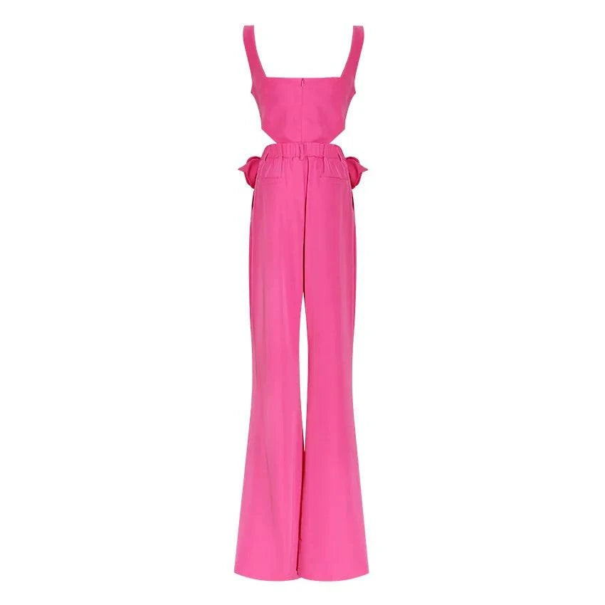 New Arrival Ladies Jumpsuit Spring Summer Three-dimensional Flower CroThe Plug