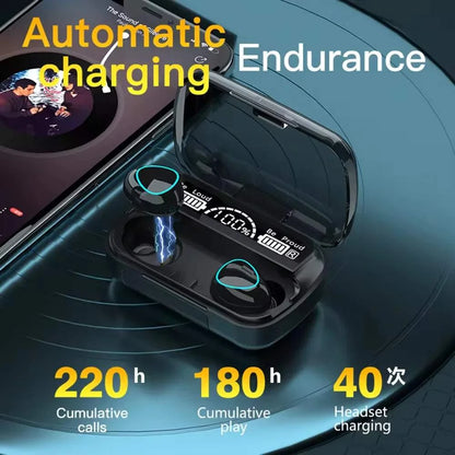M10 TWS Wireless Headphones Bt Earphone with Charging Box LED Sports SThe Plug