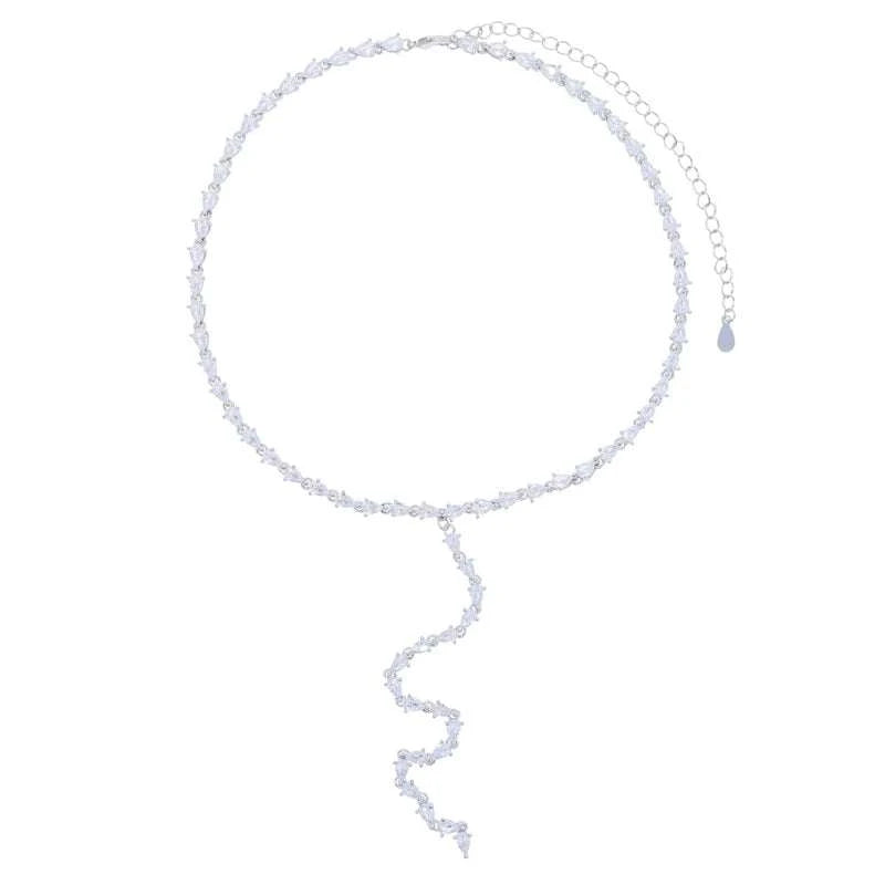 New Arrival Unique Sexy Tennis Chain Wedding Engagement Necklace 5A TeThe Plug