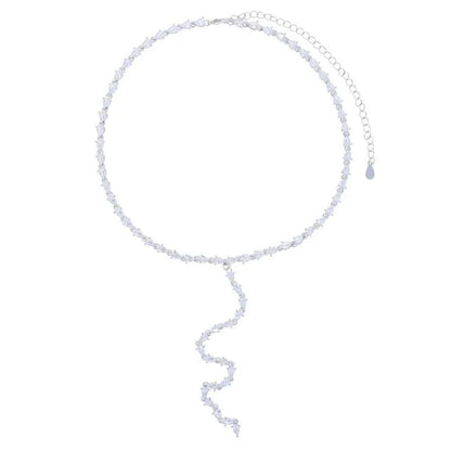 New Arrival Unique Sexy Tennis Chain Wedding Engagement Necklace 5A TeThe Plug
