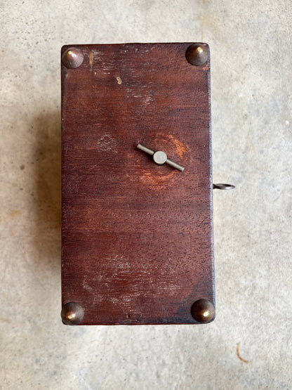 19th c. Walnut Burl Music Box + Perfume Case