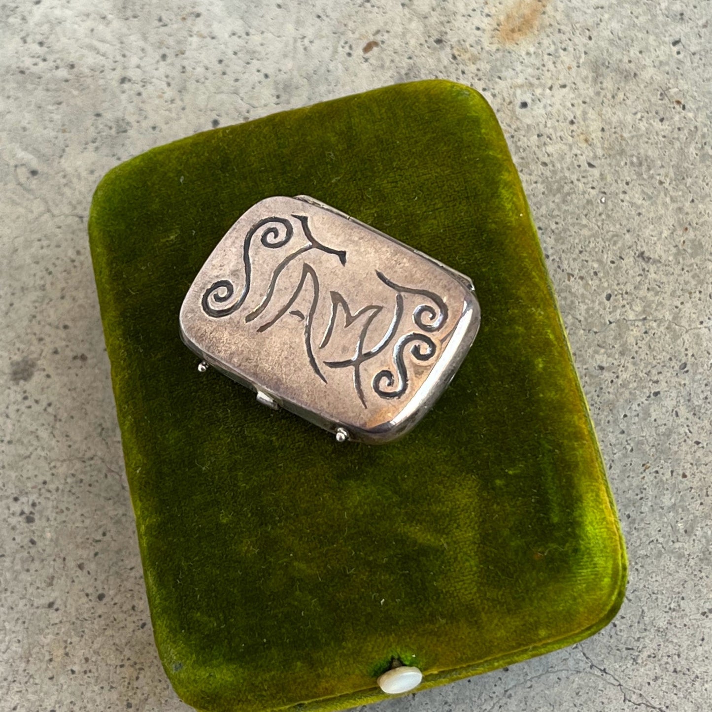 c. 1910s Sterling Silver Stamp Case