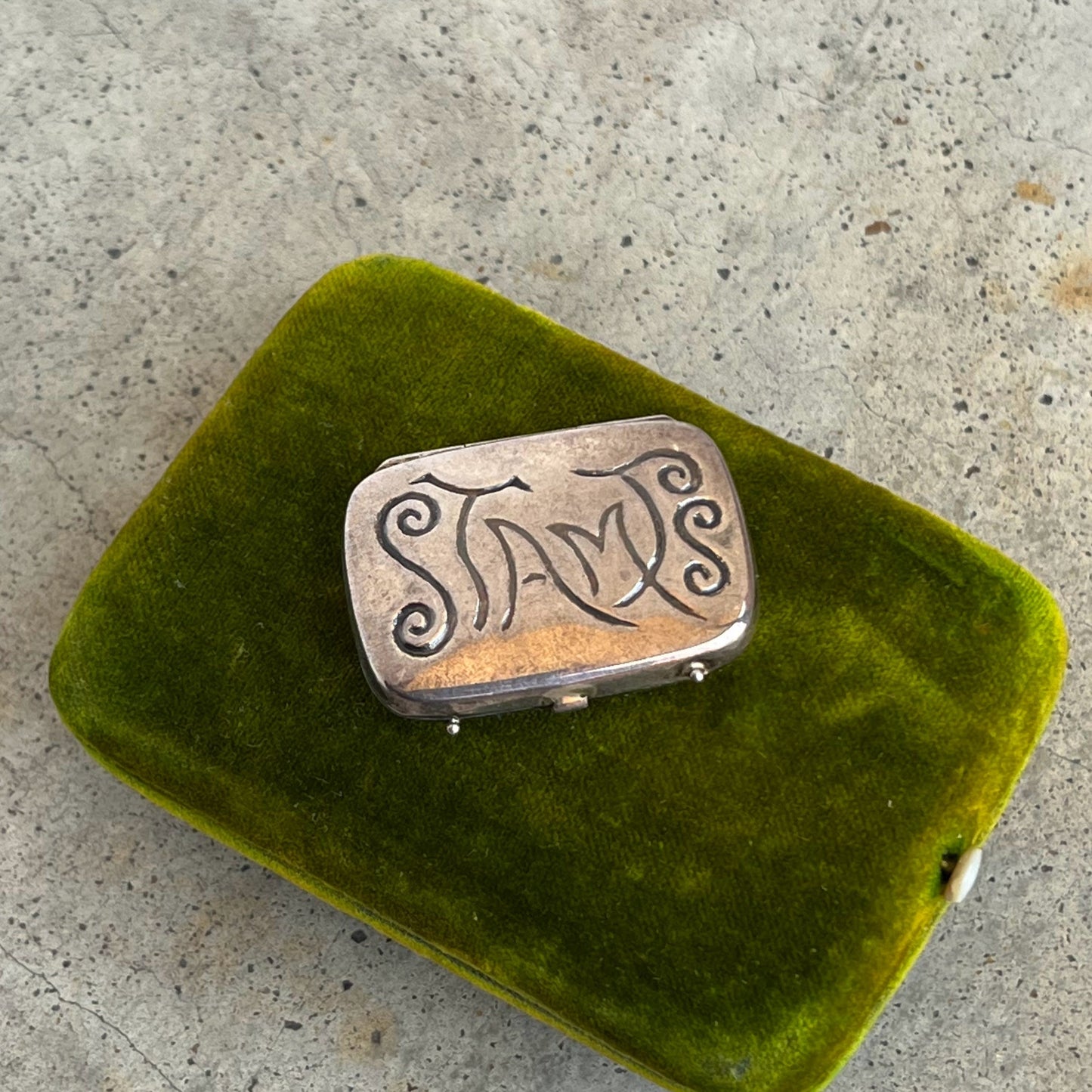 c. 1910s Sterling Silver Stamp Case