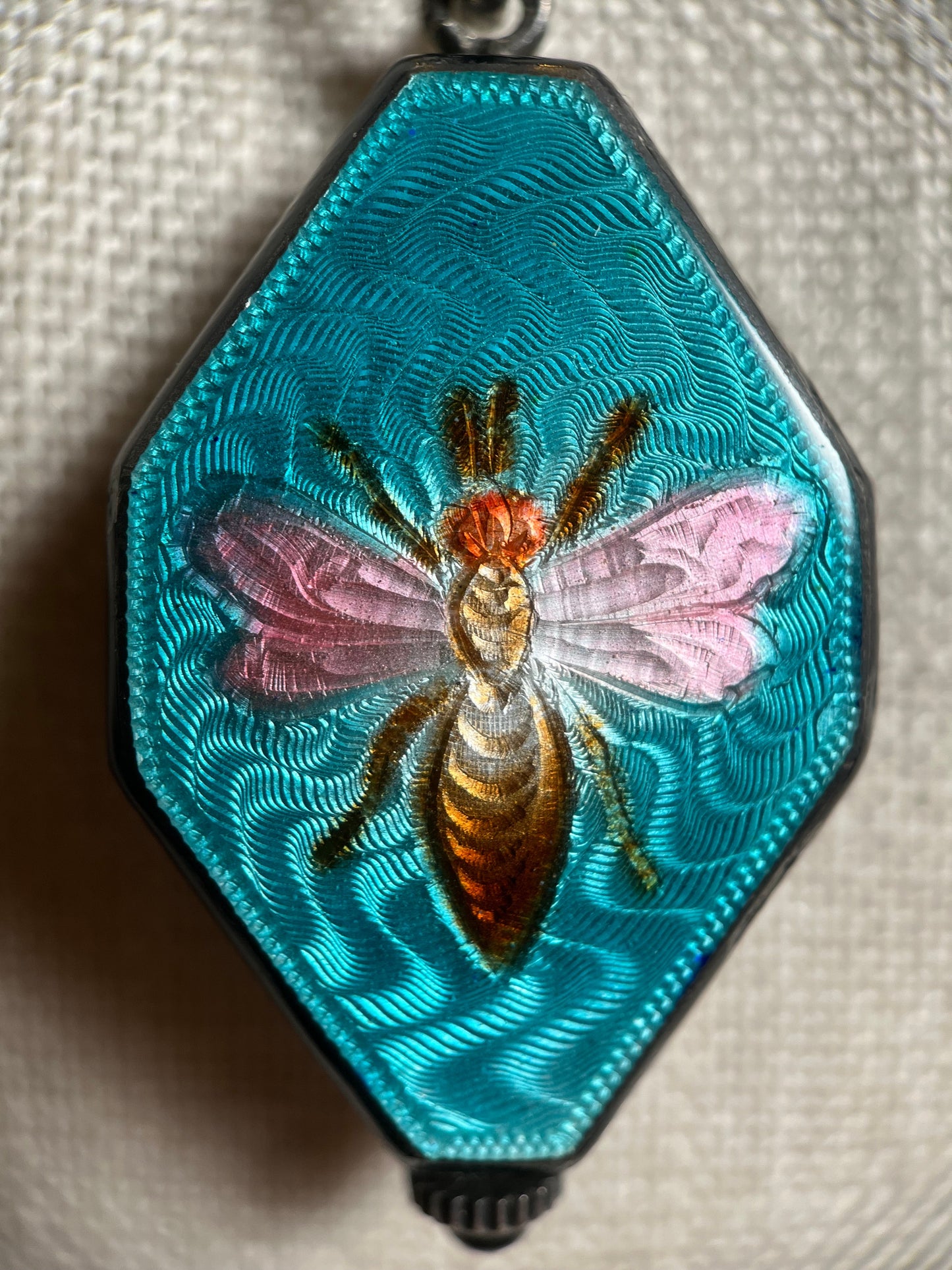 c. 1920s Art Deco Sterling Silver Enamel Watch