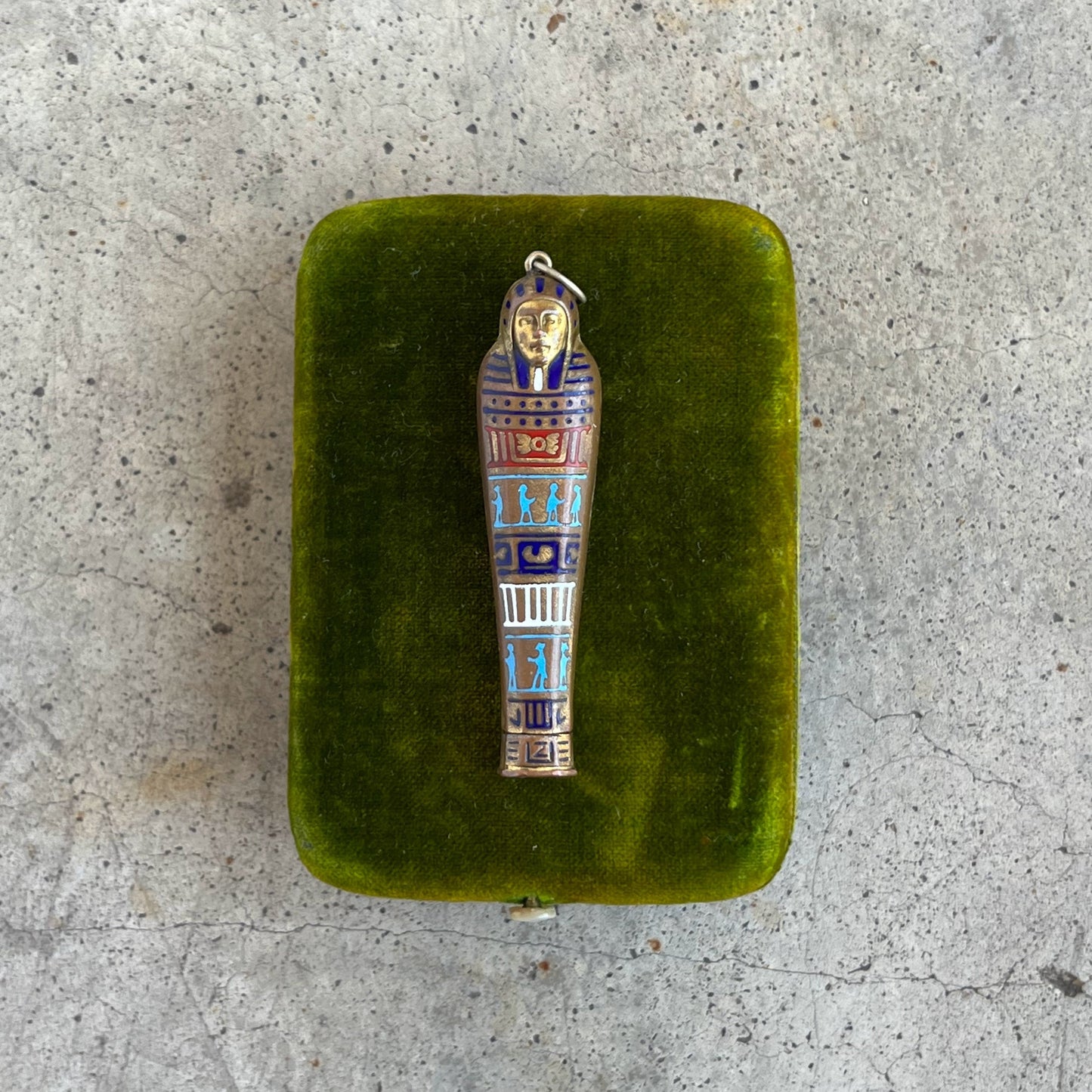 c. 1920s Egyptian Revival Telescoping Pencil Pendant