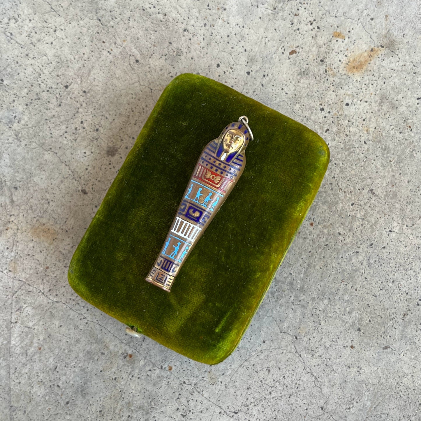 c. 1920s Egyptian Revival Telescoping Pencil Pendant