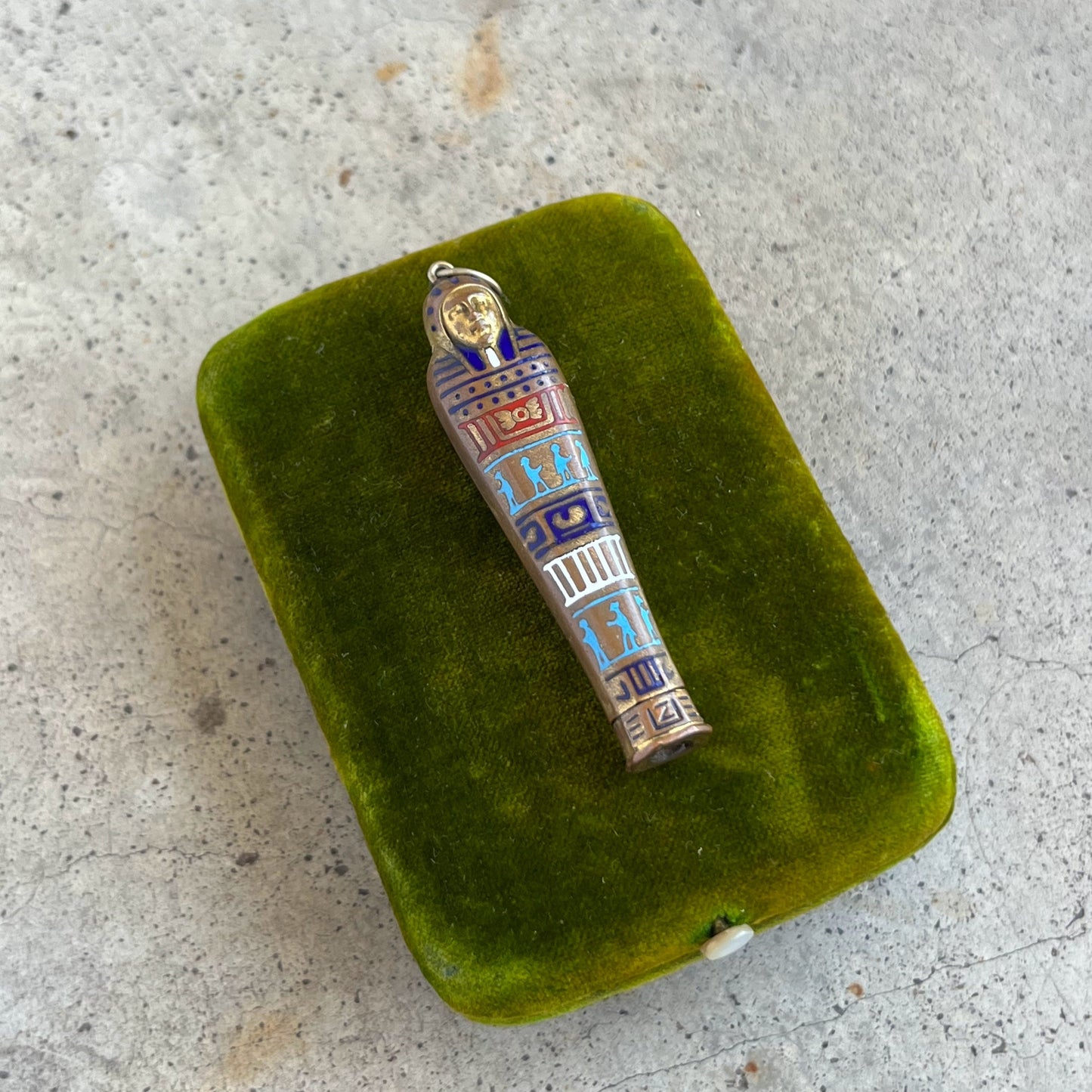 c. 1920s Egyptian Revival Telescoping Pencil Pendant