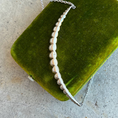 c. 1900s Silver Crescent Moon Conversion Necklace