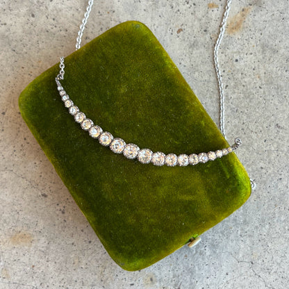 c. 1900s Silver Crescent Moon Conversion Necklace