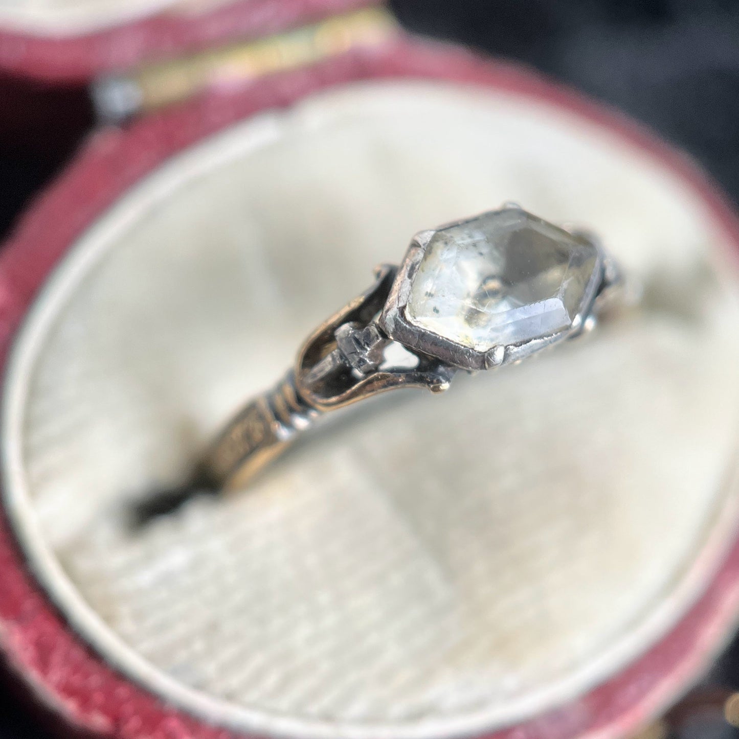 Dated 1729 Mourning Ring | 18k Gold, Enamel, Rock Crystal