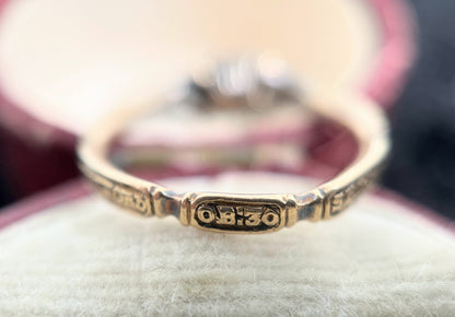 Dated 1729 Mourning Ring | 18k Gold, Enamel, Rock Crystal