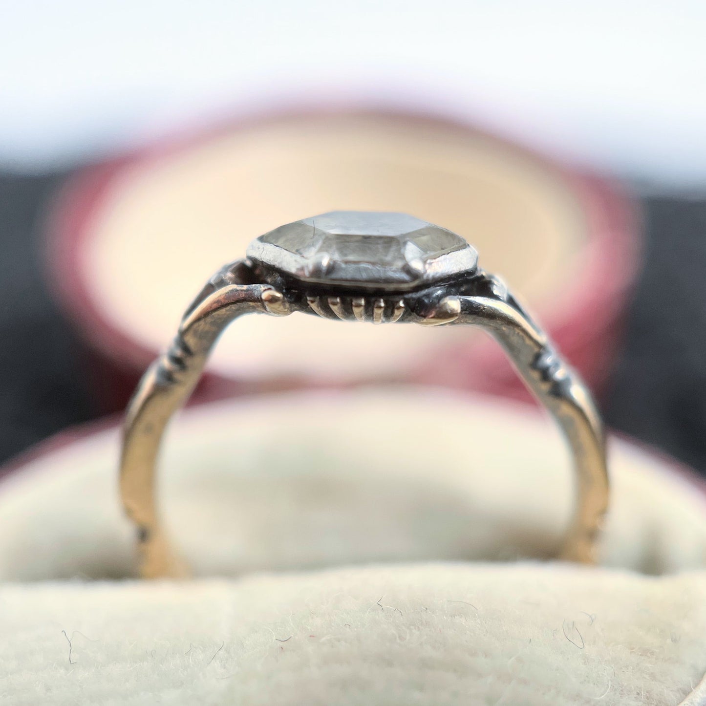 Dated 1729 Mourning Ring | 18k Gold, Enamel, Rock Crystal