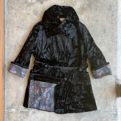 c. Late 1910s-Early 1920s Faux Fur Plush Coat