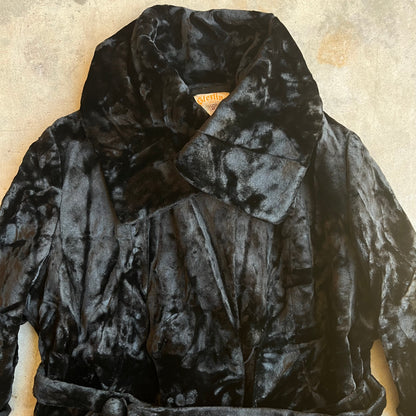 c. Late 1910s-Early 1920s Faux Fur Plush Coat