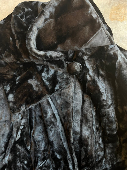 c. Late 1910s-Early 1920s Faux Fur Plush Coat