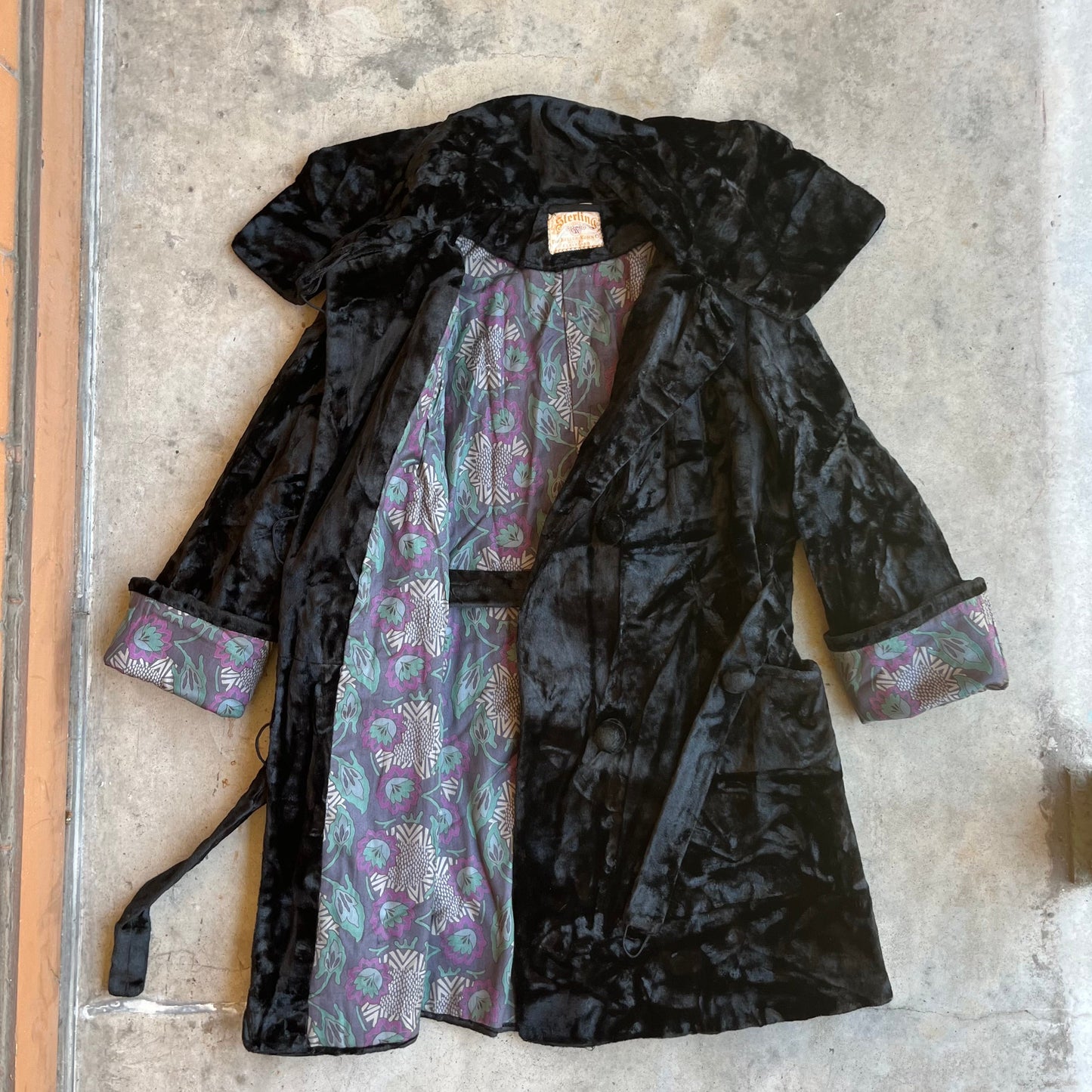 c. Late 1910s-Early 1920s Faux Fur Plush Coat
