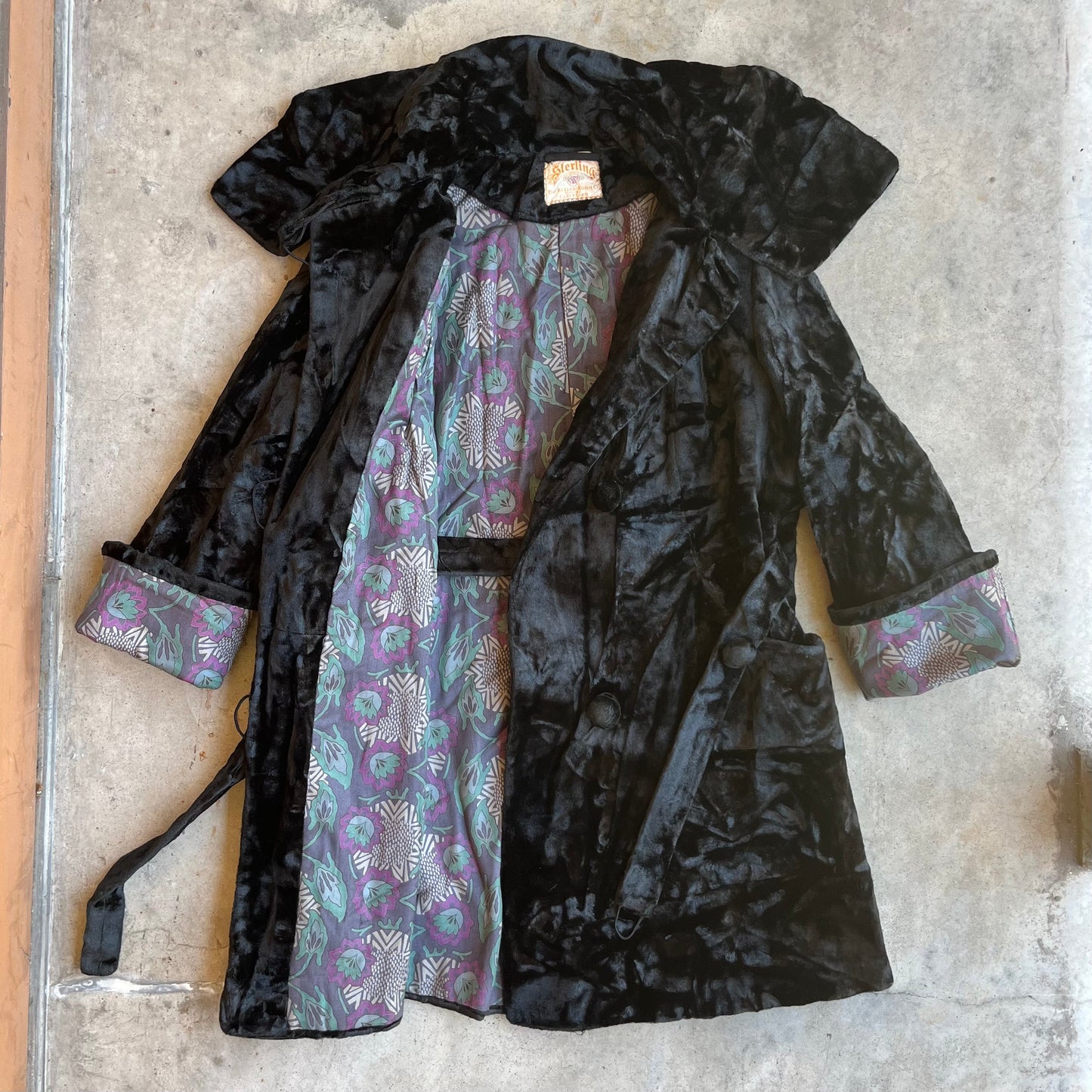 c. Late 1910s-Early 1920s Faux Fur Plush Coat