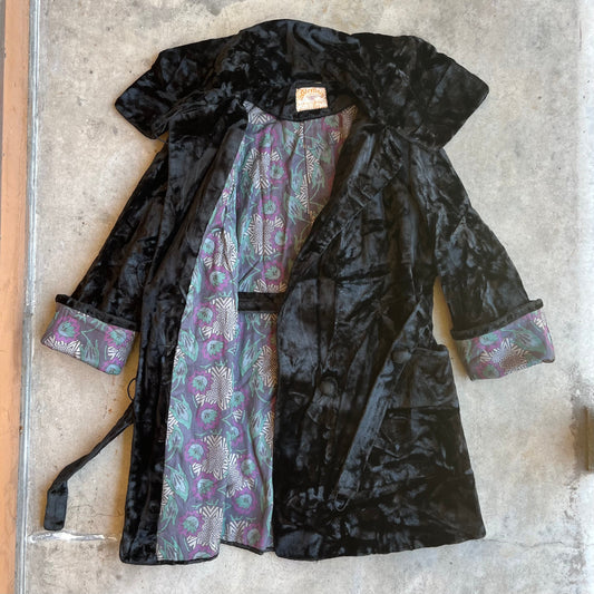 c. Late 1910s-Early 1920s Faux Fur Plush Coat