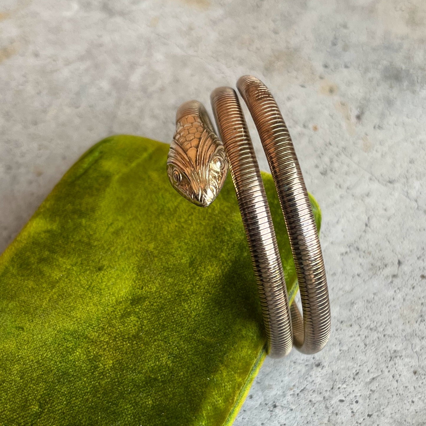 c. 1940s Forstner 12k Gold Filled Snake Bracelet
