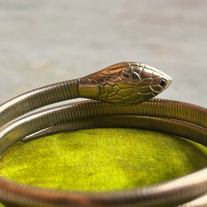 c. 1940s Forstner 12k Gold Filled Snake Bracelet