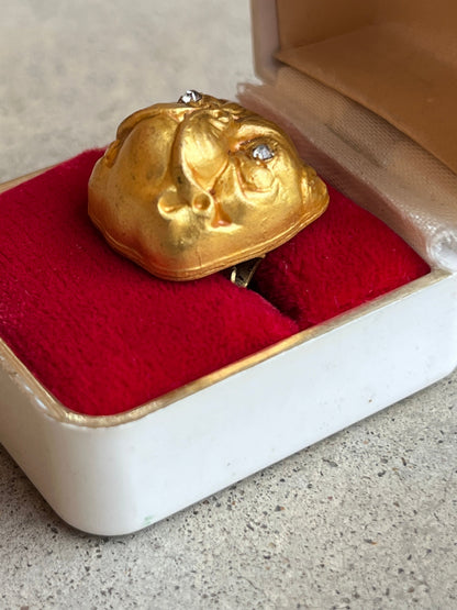 Early 20th c. Gold Filled Bulldog Brooch