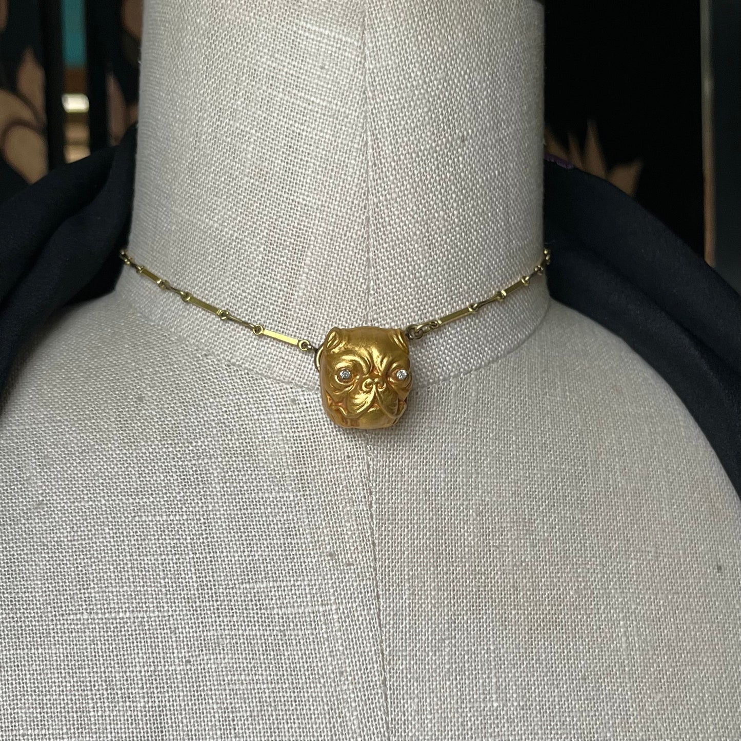 Early 20th c. Gold Filled Bulldog Brooch