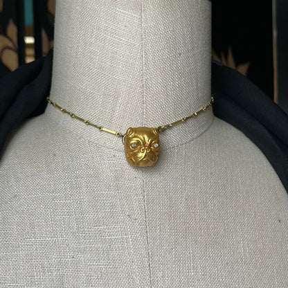 Early 20th c. Gold Filled Bulldog Brooch