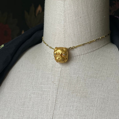 Early 20th c. Gold Filled Bulldog Brooch