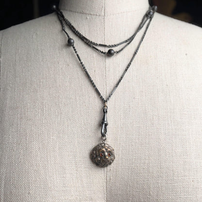 Antique Silver Plated Dog Charm | Victorian Edwardian Animal Jewelry