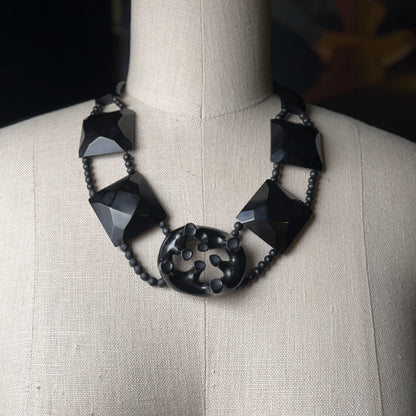 Antique Whitby Jet Necklace | Victorian Jewelry