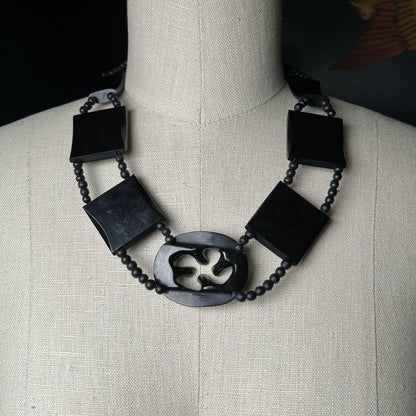 Antique Whitby Jet Necklace | Victorian Jewelry