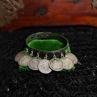 Victorian Silver Love Token Bracelet | Antique 1880s Jewelry