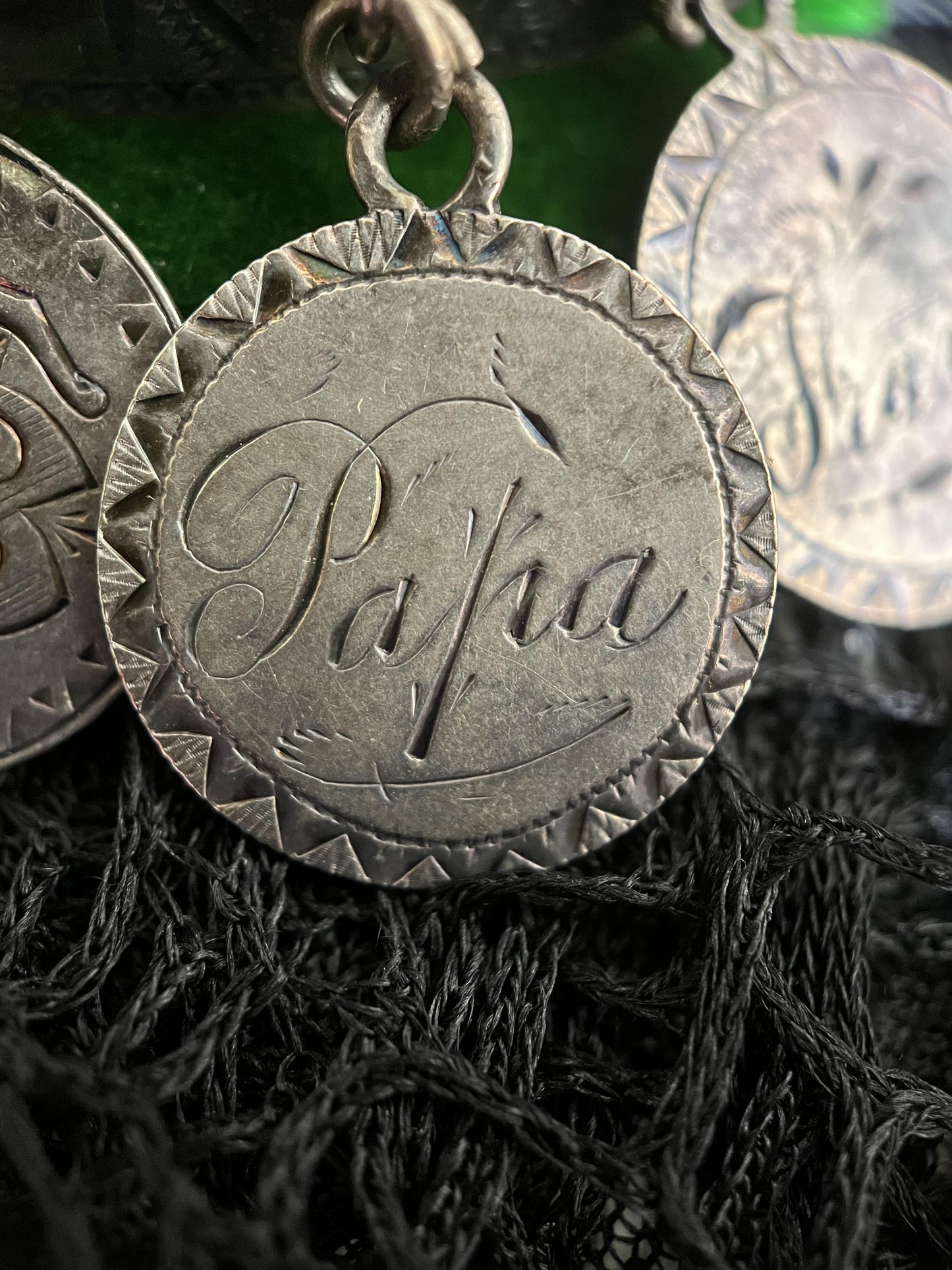 Victorian Silver Love Token Bracelet | Antique 1880s Jewelry