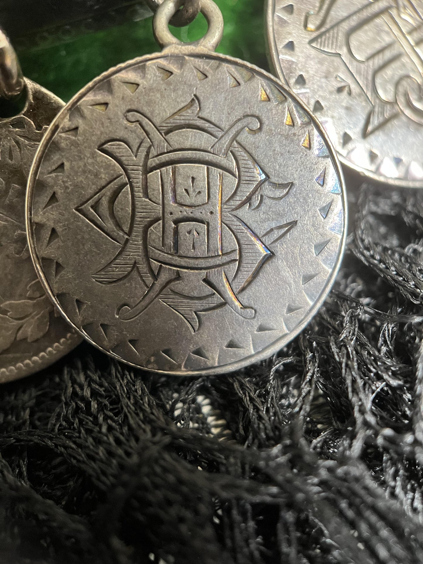 Victorian Silver Love Token Bracelet | Antique 1880s Jewelry