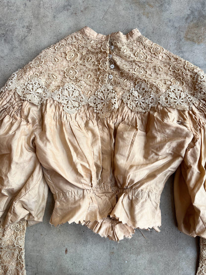c. 1904 Peach Silk Blouse | Study + Display