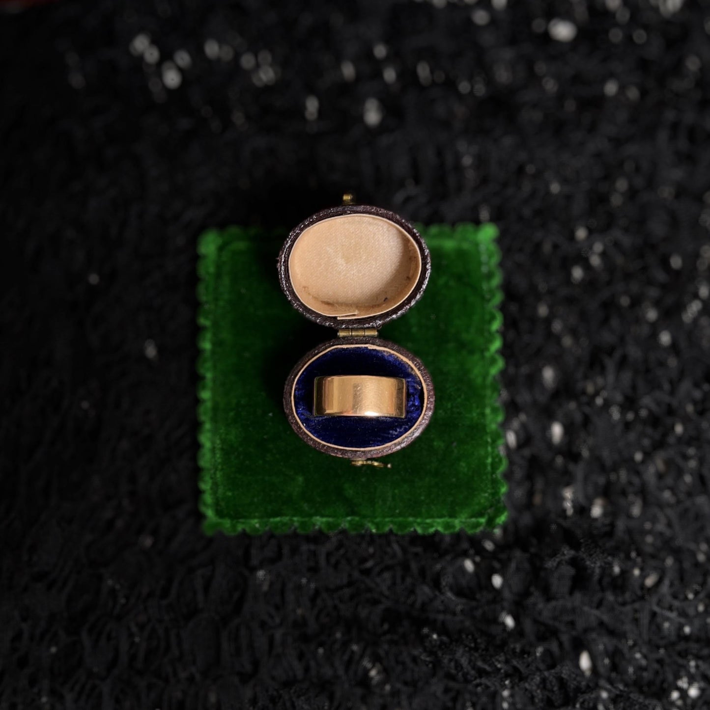 Victorian 1890s 14k Gold Wedding Band | Antique Ring Dated Sept 11 1895