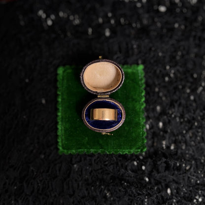 Victorian 1890s 14k Gold Wedding Band | Antique Ring Dated Sept 11 1895
