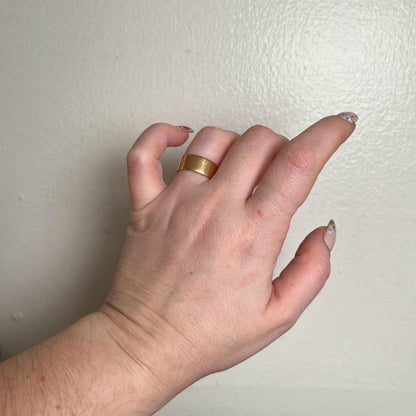 Victorian 1890s 14k Gold Wedding Band | Antique Ring Dated Sept 11 1895