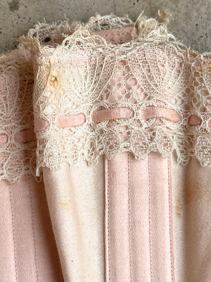 c. 1902 Pink Sateen Corset