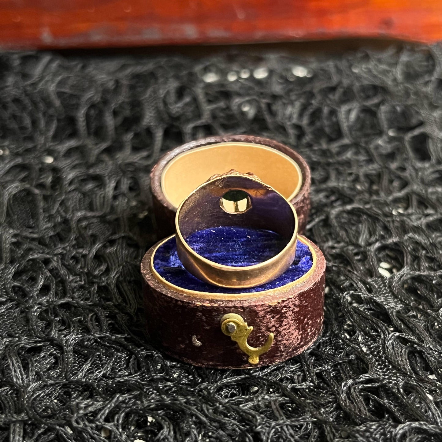 14k Gold Bloodstone Belcher Ring | Antique Victorian Jewelry