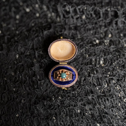 14k Gold Bloodstone Belcher Ring | Antique Victorian Jewelry