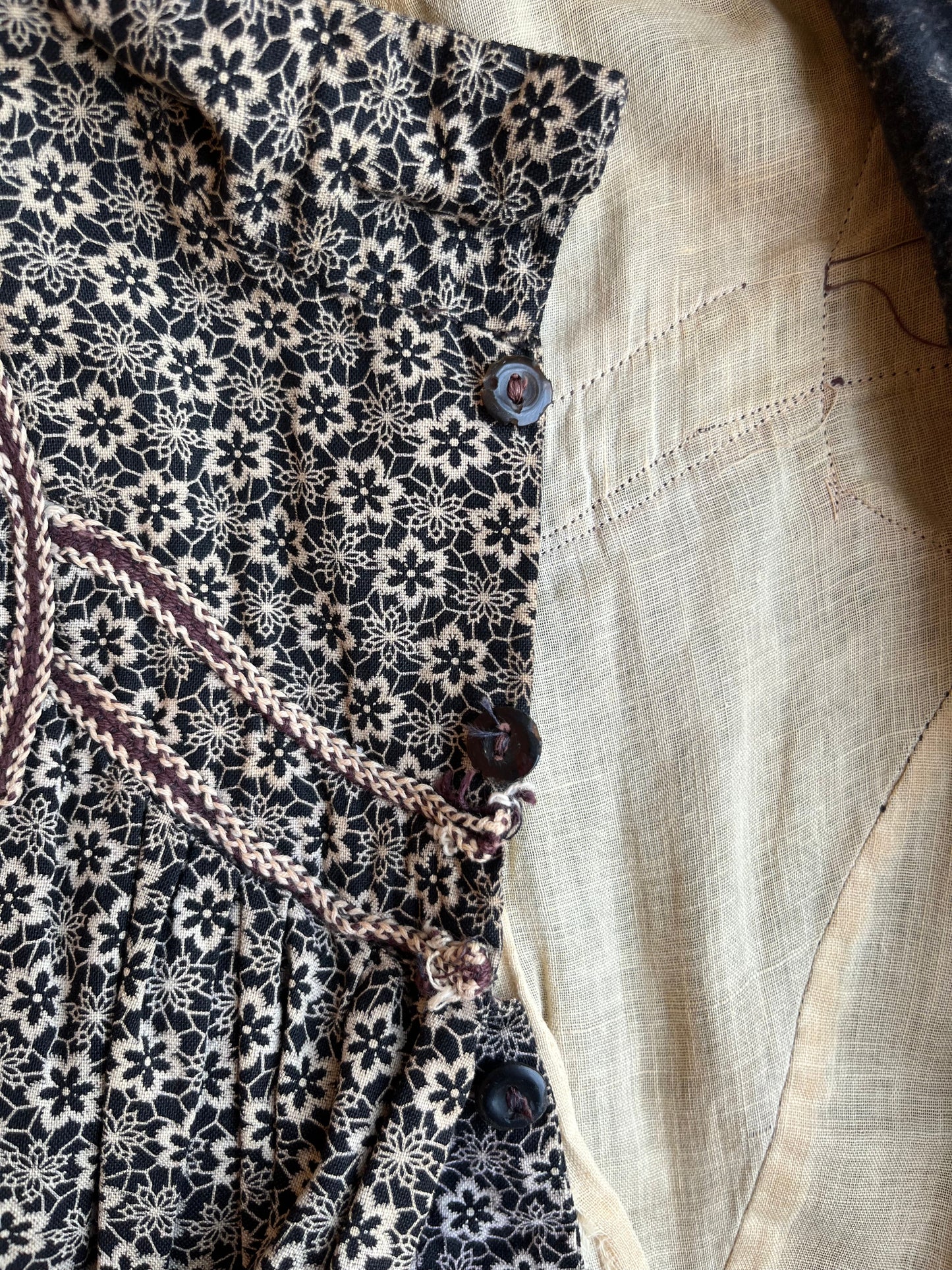 c. 1900 Cotton Wrapper Dress
