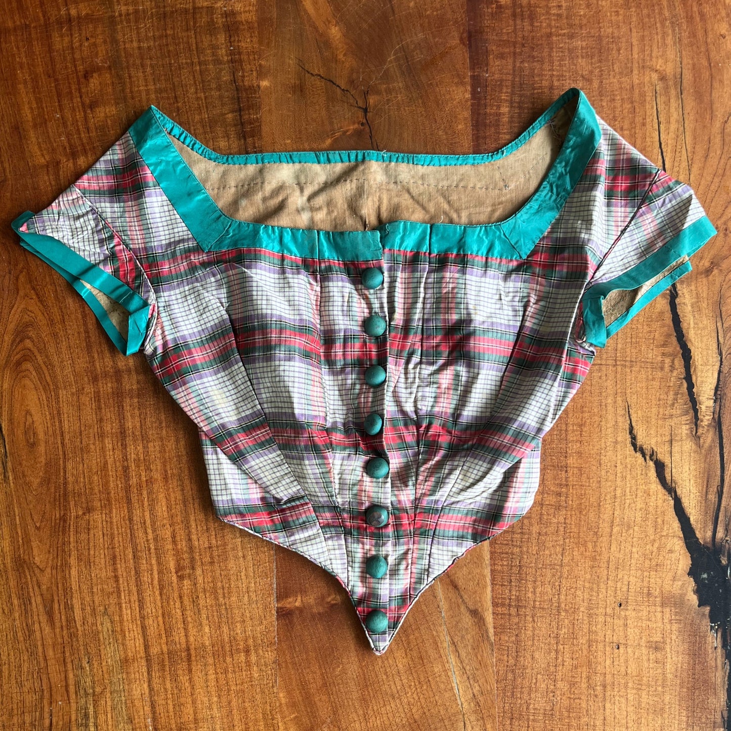 c. 1860s Silk Bodice