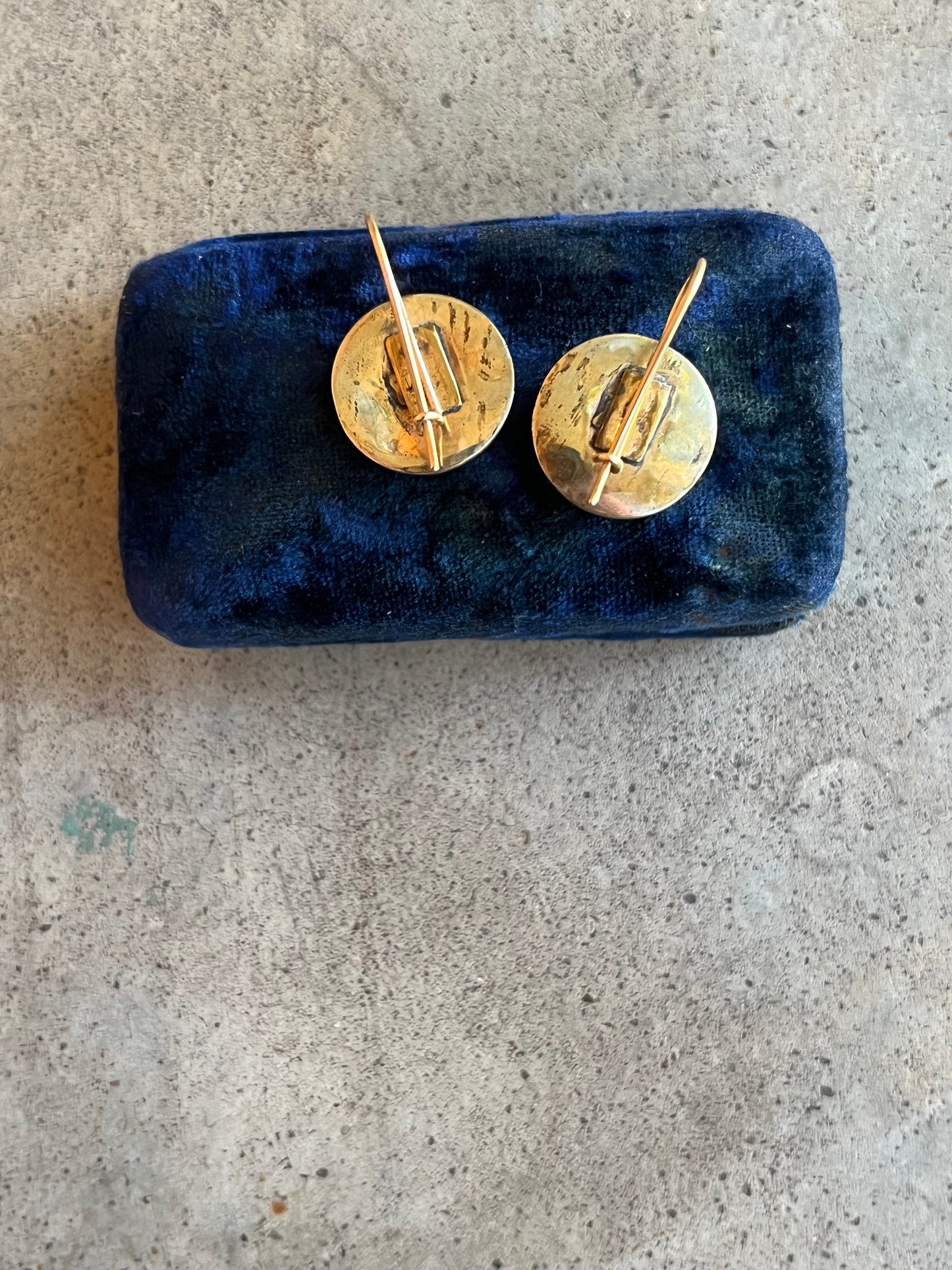 c. 1880s Taille d'Epargne Earrings