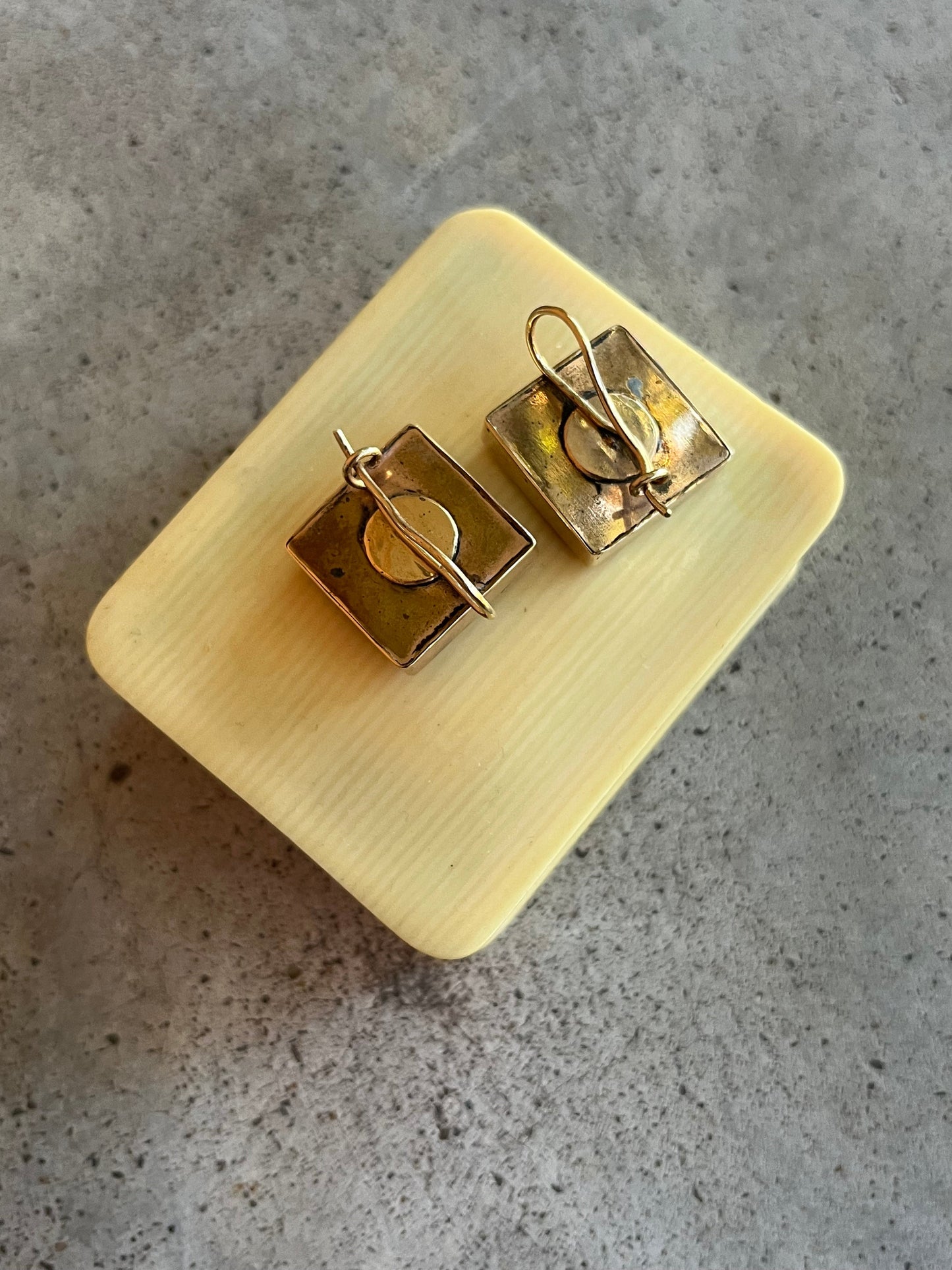 c. 1870s Gold Filled Carved Onyx Earrings